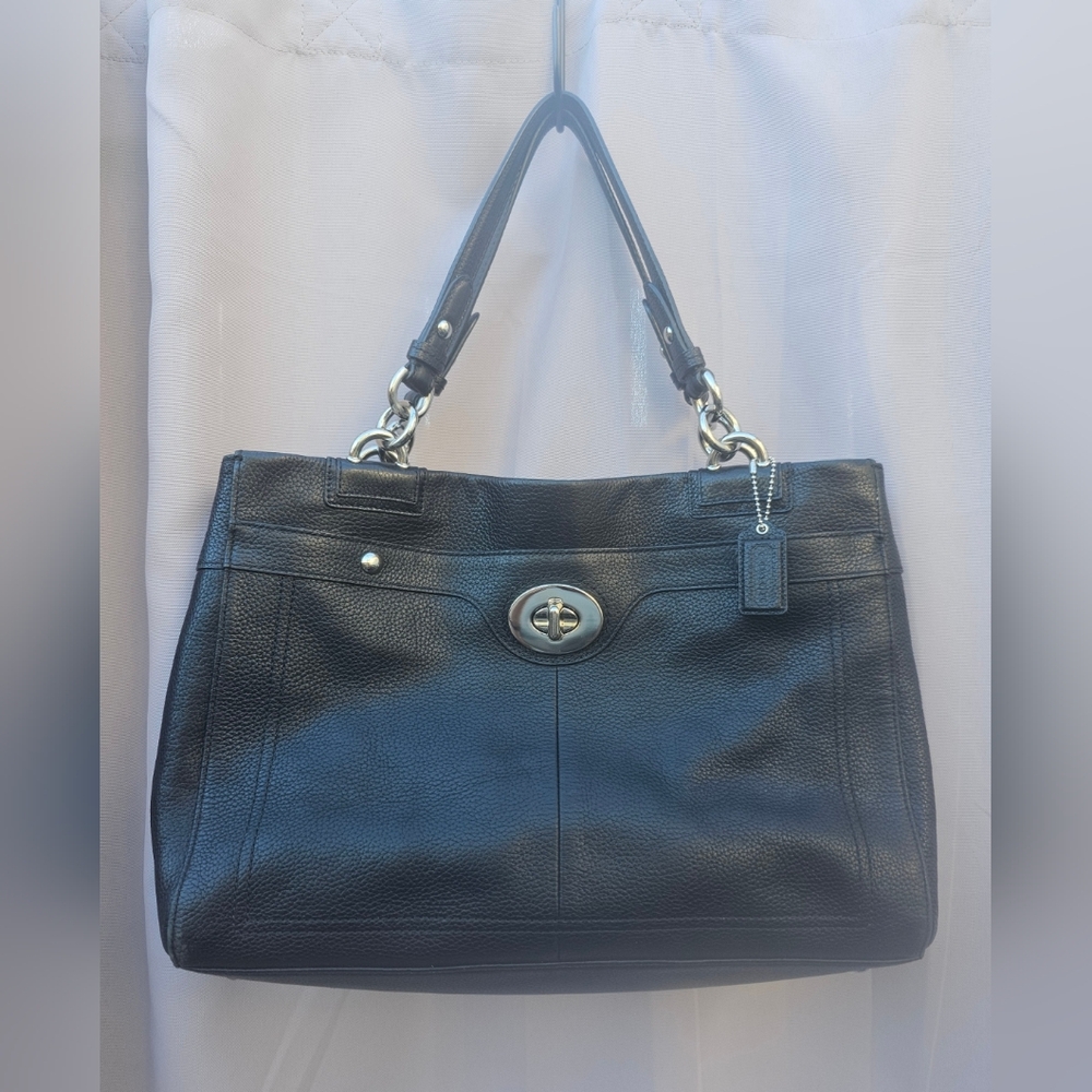 Coach Black Leather Penelope Shoulder Bag